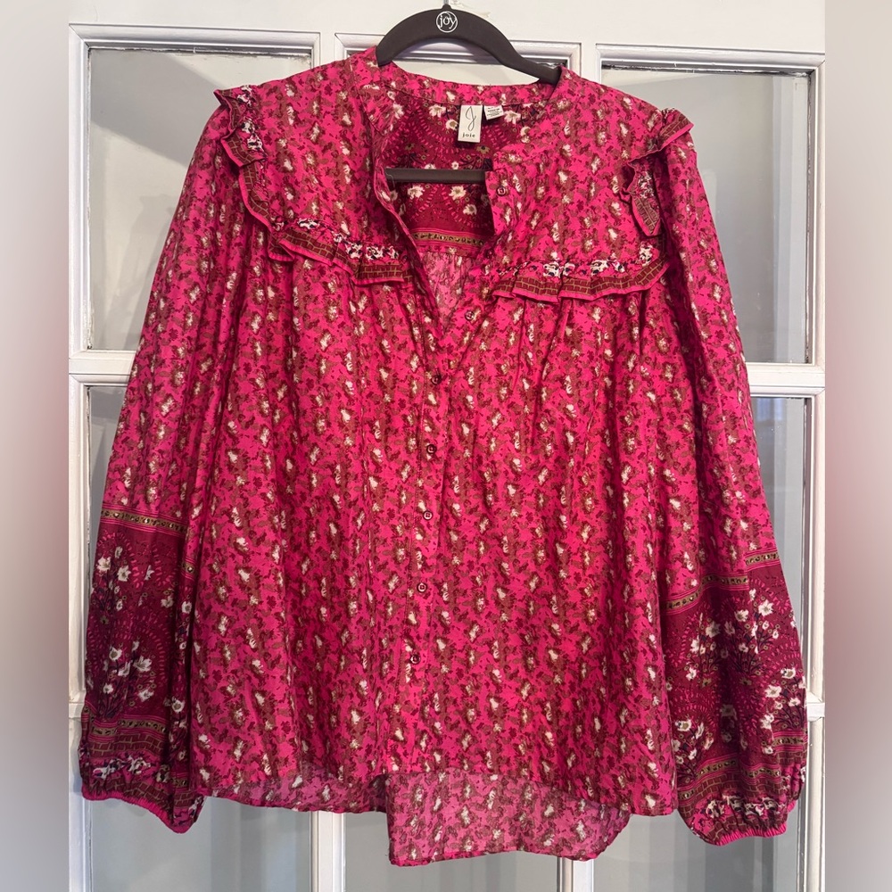 Joie ruffle Floral Pink Women's Top